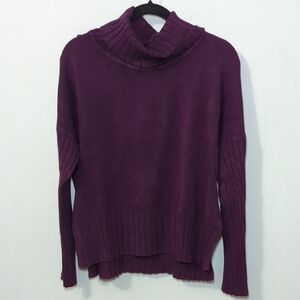 Evolution by Cyrus Turtleneck Sweater Purple Oversized Women's Size Medium